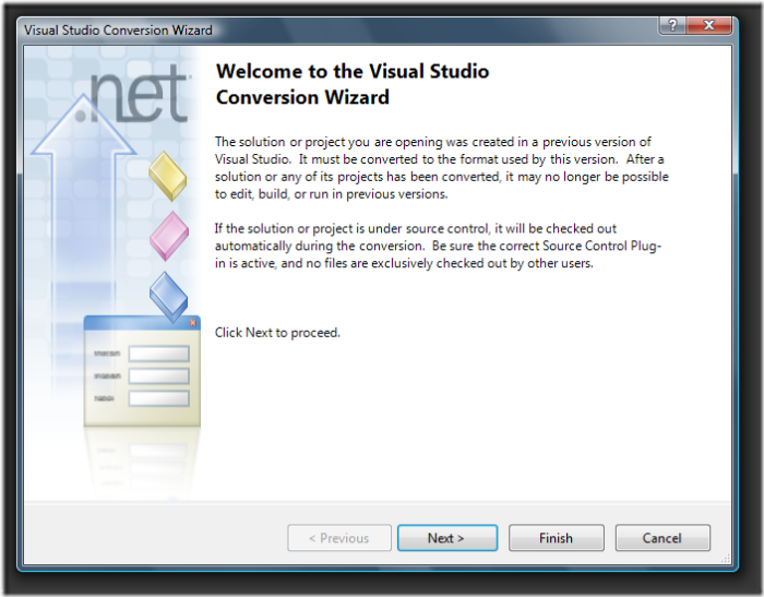 Visual Studio Conversion Wizard