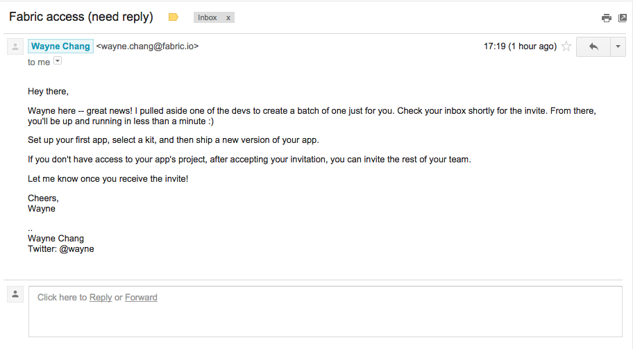 Making users feel special with an invite (or the Fabric invite email ...